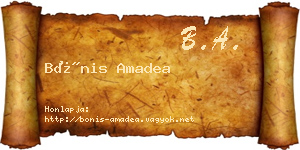 Bónis Amadea névjegykártya